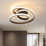 1 x RAW Customer Returns Comely Ceiling Lamp LED, 36W Creative Spiral Design Ceiling Light Black Bedroom Lamp, Modern Ceiling Lamp LED Warm White 3000K for Living Room Dining Room Kitchen Hallway - RRP €38.35