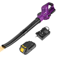 1 x RAW Customer Returns Exmate Leaf Blower Cordless, Leaf Vacuum Electric Set 2.0AH with Lithium Battery and Charger, 20V 130 MPH Leaf Blower Can be used to remove leaves dirt snow patios decks gardens leaf blower  - RRP €81.99