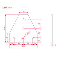 1 x RAW Customer Returns Zeberoxyz 8 PCS Black T Shape Corner Bracket Plate with Screws and T Nuts, 5 Hole 90 Degree Joint Plate for 4040 Series Aluminum Profile 3D Printer Frame 4040 Series Black-T with Nut  - RRP €54.44