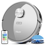 1 x RAW Customer Returns Tikom L9000 Robot Vacuum Cleaner with Mop Function, LiDAR Navigation, 4000Pa Robot Vacuum Cleaner, 150Mins Max, Self-Charging, WiFi, 14 No-Go Zones, for Pet Hair, Carpet, Hard Floor - RRP €252.1