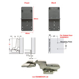 1 x RAW Customer Returns LOOTICH 95 Degree Inboard Stop 35mm Clip-On 3-Way Soft Close Hydraulic Hinge with Damper and Cross Plates Concealed Hinge for Kitchen Cabinet Wardrobe Cupboard Door Furniture 8 Pieces - RRP €20.44