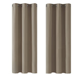 1 x RAW Customer Returns Deconovo Blackout Curtains Eyelet Curtain Thick Thermal Curtains Cold Protection Opaque, 160x107cm HeightxWidth , Taupe, Set of 2 - RRP €33.95