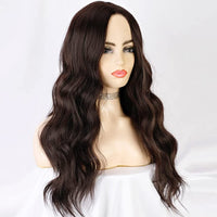 1 x RAW Customer Returns PORSMEER Women s Wig Dark Brown Long Curls Wavy Natural Synthetic Hair Wig Wigs for Women Girls Suitable for Everyday Cosplay Costume Carnival Party Wig - RRP €24.18