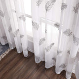 1 x RAW Customer Returns MIULEE Sheer Curtain Voile Flowers Embroidery Curtains with Eyelets Transparent Curtain 2 Pieces Eyelet Curtain Gauze Paired Scarves Window Curtain for Living Room Bedroom 145 cm x 140 cm H x W Set of 2 - RRP €27.22