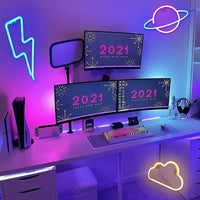 1 x RAW Customer Returns Neon light sign, pack of 3 lightning cloud planet space neon sign battery USB neon sign neon sign light neon signs light for bedroom, playroom, bar, party, children s room gaming sign - RRP €25.98