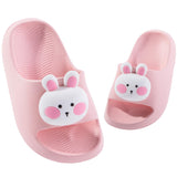 1 x RAW Customer Returns DRECAGE Children s Flip Flops Girls Boys Soft Non-Slip Bathing Sandals Summer Bathing Shoes Slippers Pink Bunny 24-25 EU - RRP €21.99