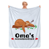 1 x RAW Customer Returns Landifor Grandma Cuddly Blanket Warm Sloth Blanket Grandma s SNORING CORNER 130 x 170cm Cuddly Blanket Fluffy Blanket Gift Ideas for Grandma for Birthday Christmas Mother s Day - RRP €21.95