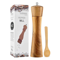 1 x RAW Customer Returns Digralne wooden salt and pepper mill with high performance adjustable ceramic grinder pepper and salt mill set salt mill and pepper mill with wooden spoon 21.5 cm 2 pieces  - RRP €26.76