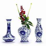 1 x RAW Customer Returns Classic Blue and White Porcelain Vases Set, Art Fambe Glaze Porcelain Vases Set, Set of 3 Small Ceramic Flower Vases for Home Decoration, Chinese Vases Blue and White Porcelain  - RRP €24.18