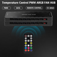 1 x RAW Customer Returns PC Fan RGB PWM Fan Hub,8 PWM Connectors 8 ARGB Connectors - RRP €25.2