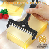 5 x Brand New CEWROM cheese slicer cheese cutter with wire, cheese cutter with roller and replaceable cutting wire, variable cutting thickness, dishwasher safe, suitable for cheeses such as mozzarella cheddar gouda edam - RRP €60.5