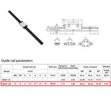 1 x RAW Customer Returns IMETRX 2pcs 300mm Linear Rail Guide Black Bearing Steel Slide Guide with MGN12 Slide Blocks for 3D Printer and CNC Machine H Type  - RRP €36.99