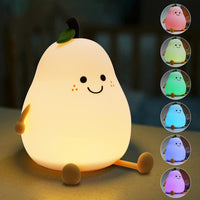 1 x RAW Customer Returns Cute Rechargeable Night Light with 7 Colors and Timer, Children s Bulb Night Light for Toddler Baby Christmas Gifts, Touch Portable LED Silicone Lamp for Children s Room - RRP €20.16