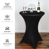 1 x RAW Customer Returns Showgeous set of 6 stretch bar table covers for bistro tables 60-65 cm, covers for bar tables black 60 cm, reinforcement in the foot area, stretch cover black covers for bar tables and bistro tables - RRP €50.27