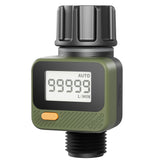 1 x RAW Customer Returns Diivoo Water Flow Meter, Digital Pipe Liter Counter with 4 Measuring Modes and 180 Removable Panel, IP54 Garden Water Meter for Pipes - RRP €16.99