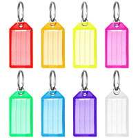 1 x RAW Customer Returns Suofuolef Pack of 40 key fobs that can be written on, plastic key fobs for labeling in 8 assorted colors for identifying various items such as keys, luggage, pets - RRP €10.07