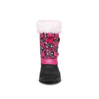 1 x RAW Customer Returns DREAM PAIRS boys girls snow boots waterproof winter boots with warm faux fur lining BLACK PINK-E 34 EUR KSNOW-E - RRP €32.56