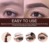 2 x Brand New Eyebrow Stamp Waterproof, Eyebrow Stamp, Eyebrow Stamp Set, 10 Sets Reusable Eyebrow Stencils 2 Eyebrow Pencil Brushes, Waterproof Eyebrow Powder Set, Light Brown - RRP €19.2