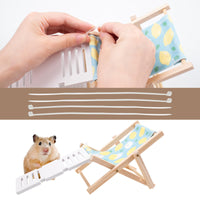 1 x Brand New XiyaxiVici Pet Hamster Sofa Nest with Ladder Couch Gerbils Nest Cave Warm Pet Sofa Bed Wooden Chair Sofa Hamster Climbing Ladder for Small Pet 10x12x12 cm - RRP €20.4