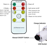 1 x RAW Customer Returns TechKen Pack of 2 solar light bulbs outdoor with light sensor and remote control, solar lamps hanging solar lights solar bulbs solar bulb light solar camping LED lamp solar light lighting solar lights - RRP €24.19