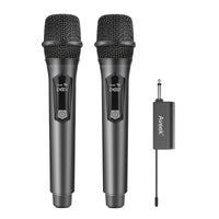 1 x RAW Customer Returns Aveek Karaoke Microphone, Handheld Wireless Microphone System with Rechargeable Receiver Work 6 Hours , Wireless Microphone for Karaoke, Singing, Party, Wedding, DJ, Speech - RRP €46.38