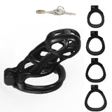 1 x RAW Customer Returns SeLgurFos CB-V3.0 Breathable 3D Penis Cage Chastity Belt Set with 4 Sizes Cock Ring Black Chastity Cage Sex Toy standard  - RRP €39.6