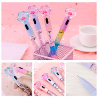 1 x RAW Customer Returns SITAKE 8 Pcs Cute, Kawaii, Fun Pens, 0.5mm Shiny Luminous Cat Paw Ballpoint Pens, Korean Japanese Stationery School Supplies for Teens Women - RRP €14.34