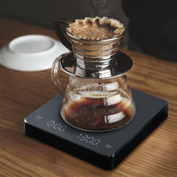 1 x RAW Customer Returns Coffee scale with timer, digital 0.3g-3kg espresso scale with timer, waterproof and heat-resistant high-precision USB scale with manual and automatic chronograph mode - RRP €18.14