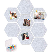 1 x RAW Customer Returns Yoillione Hexagonal Memo Board Felt Wall Sticker, Black Memo Board Colorful Felt Board Bulletin Board Memo Wall Pin Boards Kitchen Self-Adhesive Felt Pin Board, Wall Decoration for Office Kitchen - RRP €19.15