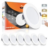 1 x RAW Customer Returns ALUSSO LED recessed spotlights 230V flat 6W ceiling spots warm white neutral white cold white adjustable IP44 ceiling spots recessed lights recessed spots ceiling spotlights for bathroom kitchen living room, set of 6 - RRP €34.76