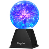 1 x RAW Customer Returns Theefun Plasma Ball, 15cm Magic Luminous Ball, Plasma Ball Ligh, Electrostatic Ball Touch Sensitive Lightning Ball, Flashing Physics Flash Light Plasma Lamp Sphere Light Effects Blue  - RRP €29.99