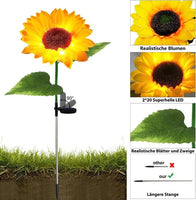 1 x RAW Customer Returns HELESIN Solar Lamps for Outdoor Decoration, 2 Pack Solar Lights, Waterproof Solar Garden Light Decoration, Sunflower Light with 20 LEDs for Garden, Patio Decoration Mother s Day Gift - RRP €20.16