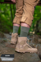 1 x RAW Customer Returns ACE Jackal Socks - 3 Pairs of Tactical Stockings with Merino Wool Anti-Blister Padding - Hiking Trekking - Black - 44.5-46 - RRP €20.16