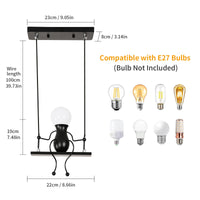 1 x RAW Customer Returns Toolight pendant light black E27 - RRP €20.4