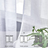 1 x RAW Customer Returns Topfinel Curtains Semi-Transparent Voile Curtains with Eyelets Curtain White Curtains Living Room Modern Linen 200x250cm WxH 1 Pieces - RRP €36.43