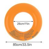 1 x RAW Customer Returns Swimming ring inflatable, XiXiRan swimming ring adults, swimming rings large, swimming ring fluorescence, thickening of the swimming ring, inflatable swimming ring diameter 85 cm for the pool, beach, summer orange  - RRP €12.48