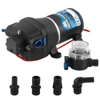 1 x RAW Customer Returns Mxmoonant 12V DC Automatic Water Pump, Pressure Pump, 35 Psi, 2.4 Bar, 95W, 12.5 Lpm min, Self-Priming, Overload Protection, Low Noise, for Caravan, Boat, Washing, Spraying, Garden - RRP €93.99