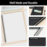 1 x RAW Customer Returns Yarotm Notebook A4 Blank - 2 pieces 100gsm paper college block spiral binding sketchbook, 29 x 21 cm, hardcover black, spiral, travel, writing, 120 pages notepad, diary - ring binder a4 - RRP €21.17