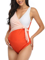 14 x Brand New Summer Mae Maternity Swimsuit Maternity Swimwear V-Neck High Cut Pregnant Swimsuit Orange M - RRP €465.64