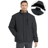 1 x RAW Customer Returns Dr.Cyril Men s Waterproof Ski Jacket Warm Winter Snow Coat Hood Windproof Raincoat XL, Black  - RRP €76.88