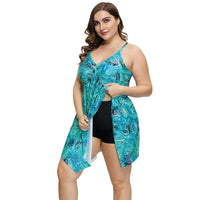 1 x RAW Customer Returns Hanna Nikole Women s Large Sizes Two-Piece Swimsuits Swimwear with Bikini Bottoms Turquoise 50 - RRP €39.99