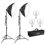 1 x RAW Customer Returns FGen Softbox Photo Studio Set, 135W 5500K Octagonal Photo Light Photo Lamp, 70cm Lighting for Photo Studios with E27 Base and 2M Adjustable Light Stands for Studio Portraits, Product Photography - RRP €80.4