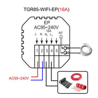 1 x RAW Customer Returns Beok WiFi Smart Thermostat Wall Room Thermostat Weekly Programmable Electric Heating Thermostat Compatible with Alexa 16A TGR85WIFI-EP - RRP €47.99