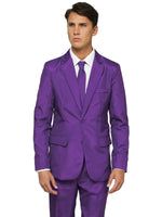 1 x RAW Customer Returns OFFSTREAM Men s Party Costume - 2 Piece Solid Color Outfit for Halloween, Carnival, Mardi Gras Party with Jacket, Pants Tie - Purple - RRP €40.28