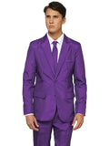 1 x RAW Customer Returns OFFSTREAM Men s Party Costume - 2 Piece Solid Color Outfit for Halloween, Carnival, Mardi Gras Party with Jacket, Pants Tie - Purple - RRP €40.28