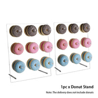 1 x RAW Customer Returns POHOVE Donut Stand Acrylic Donut Display Stand Clear Reusable Doughnut Cake Display Stand Holder For Birthday Cake Wedding Party Donut Decoration Show, Rectangle - RRP €22.18