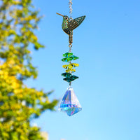 1 x RAW Customer Returns H D HYALINE DORA Rhinestone Hummingbird with Crystal Suncatcher, Stained Glass Window Hanging Ornament, Crystal Prism Suncatcher, Outdoor, Indoor, Home Garden, Party Decoration - RRP €9.97