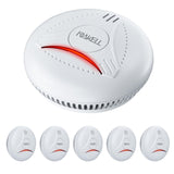 1 x RAW Customer Returns RIAKELL smoke detector set of 5, fire alarm 10 year battery, T V tested and EN14604 certified, family smoke alarm fire alarm with photoelectric sensor, 85 dB audible alarm, standalone - RRP €54.95