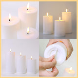 1 x RAW Customer Returns LUCOZA Set of 3 Outdoor LED Candles, 10 12.5 15 cm Waterproof Flameless Candles with Timer and Remote Control, Battery-Operated Outdoor Plastic Candles for Indoors and Outdoors White  - RRP €24.86