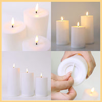 1 x RAW Customer Returns LUCOZA Set of 3 Outdoor LED Candles, 10 12.5 15 cm Waterproof Flameless Candles with Timer and Remote Control, Battery Operated Outdoor Plastic Candles for Indoor Outdoor Use White  - RRP €25.2